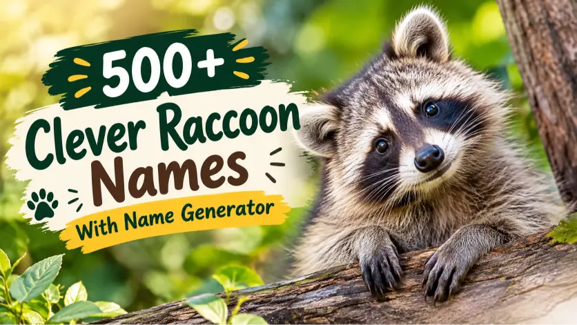 Raccoon Names with names generator