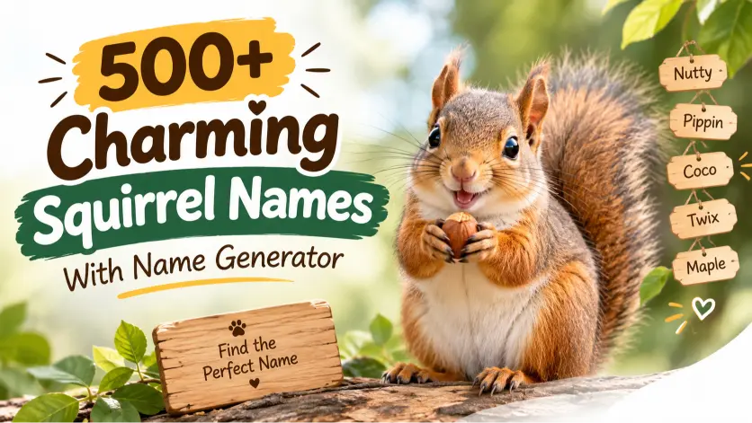 Squirrel names with names generator